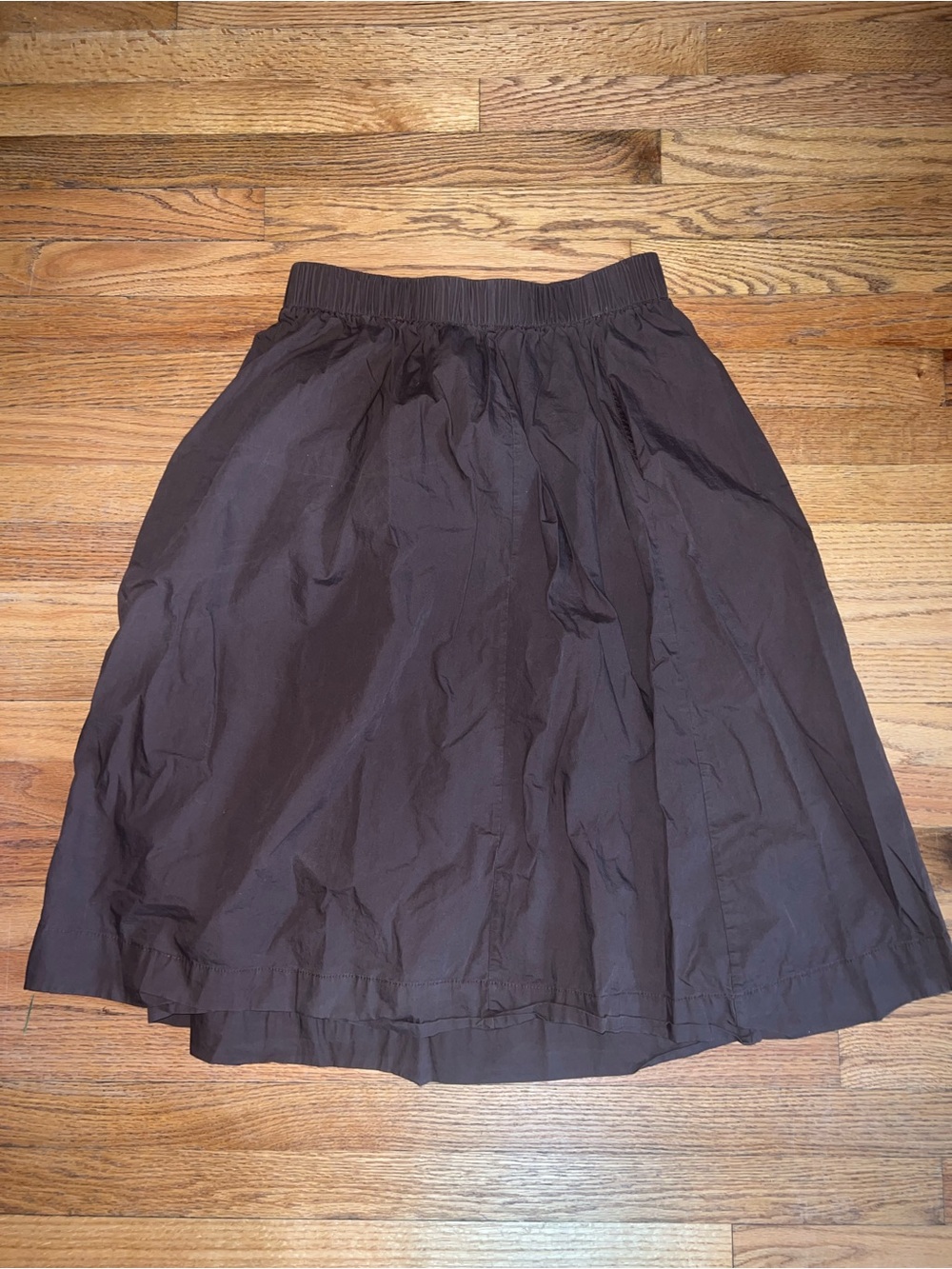 Women's Brown A-Line Skirt - Elastic Waist